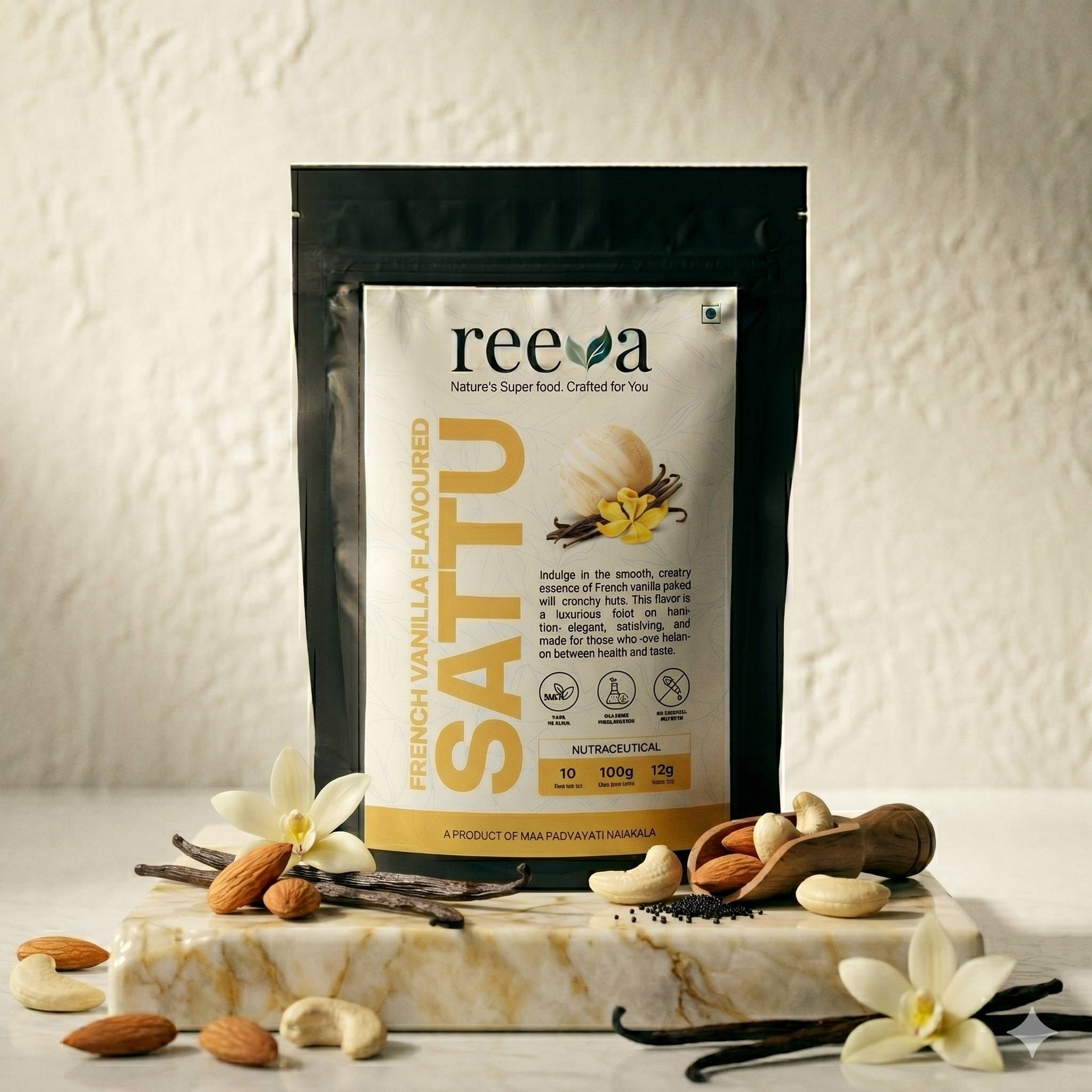 French Vanilla & Nuts Flavoured Sattu
