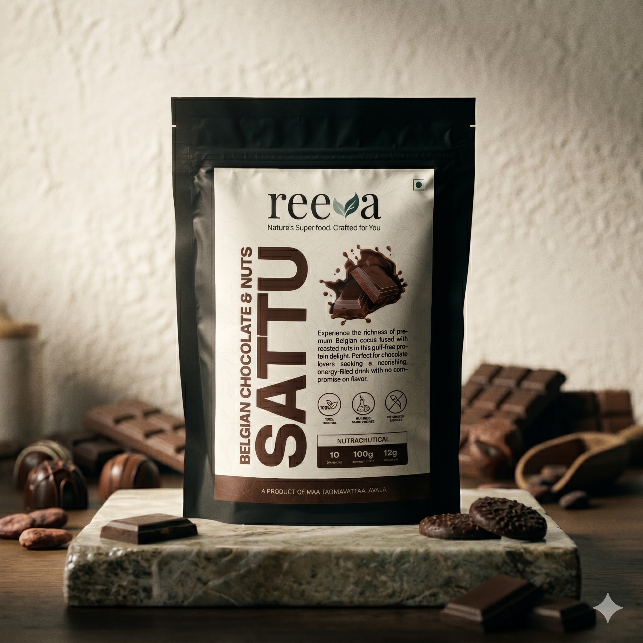 Belgian Chocolate & Nuts Flavoured Sattu